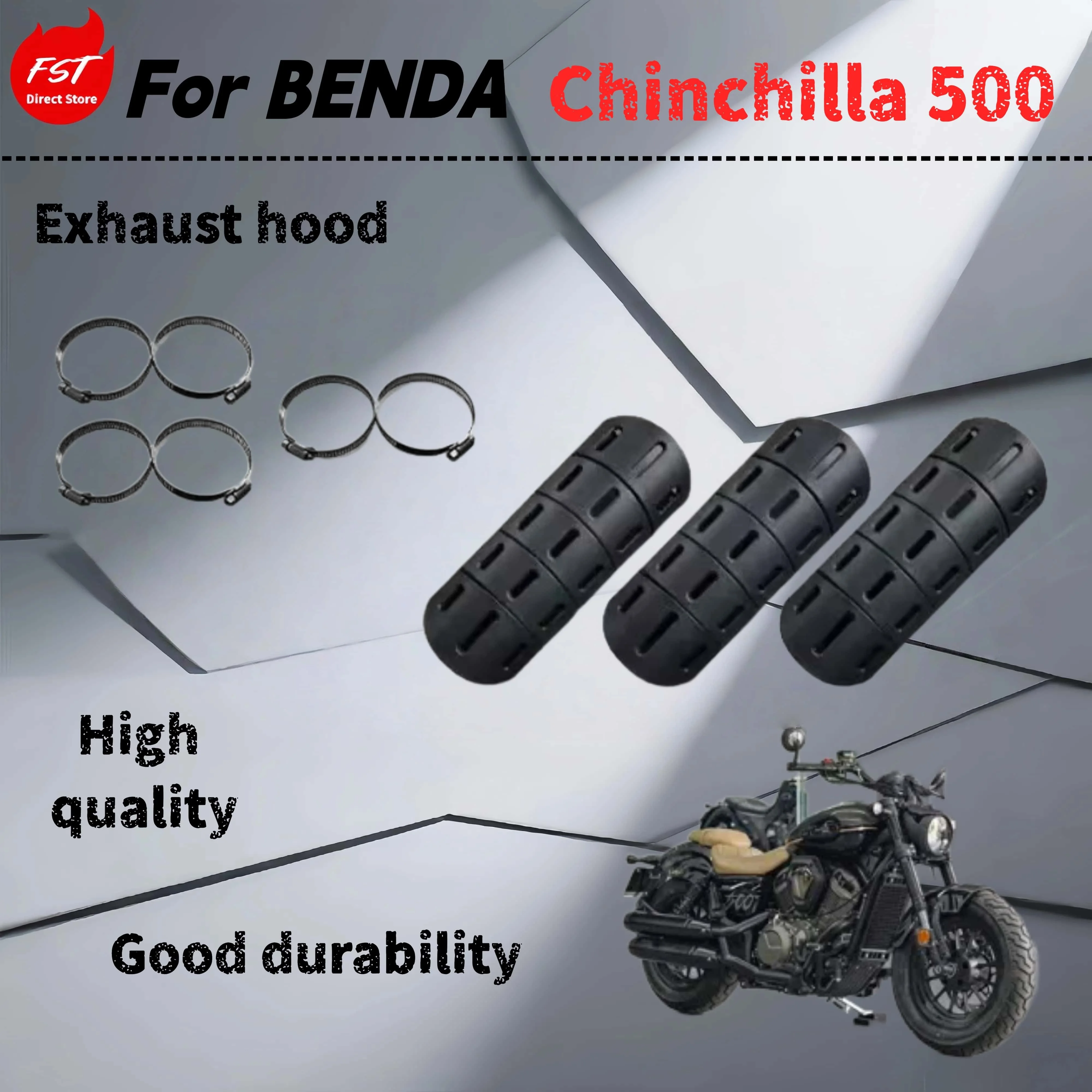 

For Benda Chinchilla 500 retrofit thermal shield exhaust anti-scald guard protective housing non-destructive installation