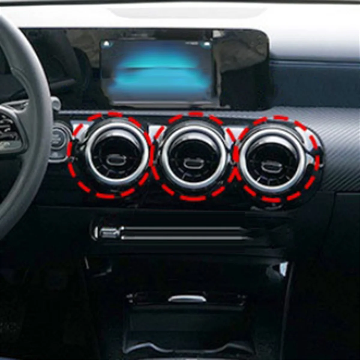 Центральная консоль автомобиля Вентиляционное отверстие кондиционера в сборе Вентиляционные отверстия кондиционера 1778307101   для Mercedes Benz A W177 2019-2024 No.2