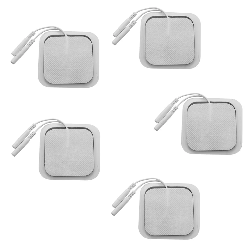 

100Pcs Electrode Pads For Tens Digital Therapy Machine Self Adhesive Reusable With 2Mm Plug For Tens 3000, Ems Machine