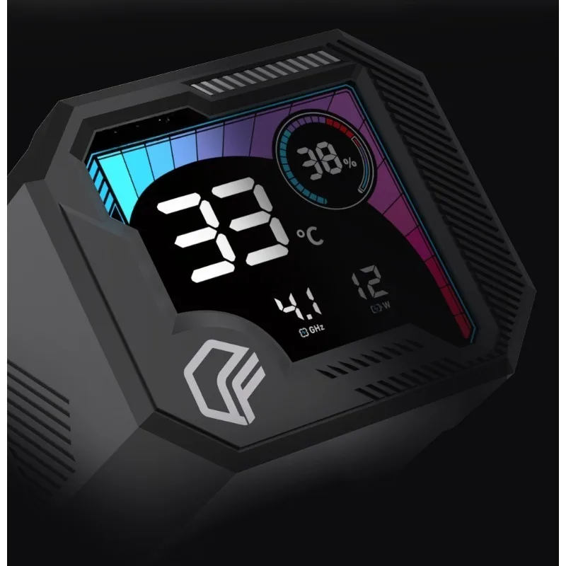 360mm ARGB CPU Liquid Cooler Segment LCD Screen Intelligent Temperature Display AIO PC Cooling Fan