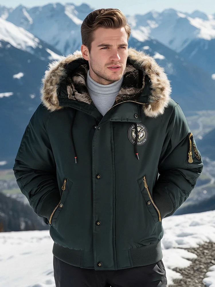 

Autumn And Winter Thickened Jacket Men's Outdoor Windproof Thick Warm Hooded Coat Fashion Trend Clothes Casual Jackets Parka