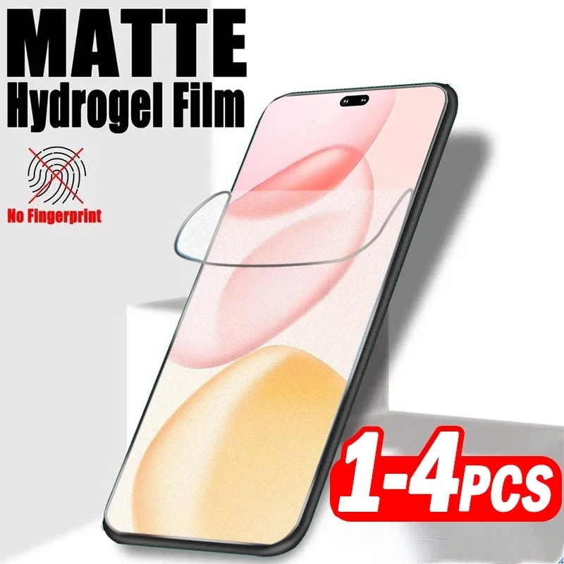 1-4pcs No Fingerprint Matte Hydrogel Film for Honor 400 300 200 Smart 90 70 Lite X60 GT X50i X40i X70i X5 Plus Screen Protector