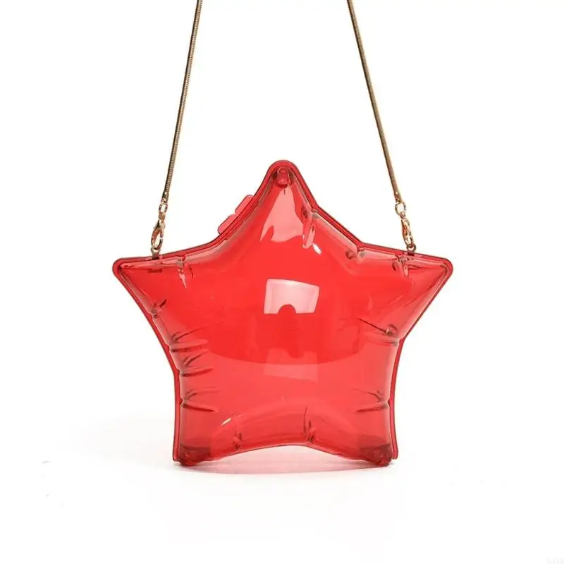 

Star Shaped PVC Evening Clutch Purse Shoulder Crossbody Bag For Women Prom Event 547A