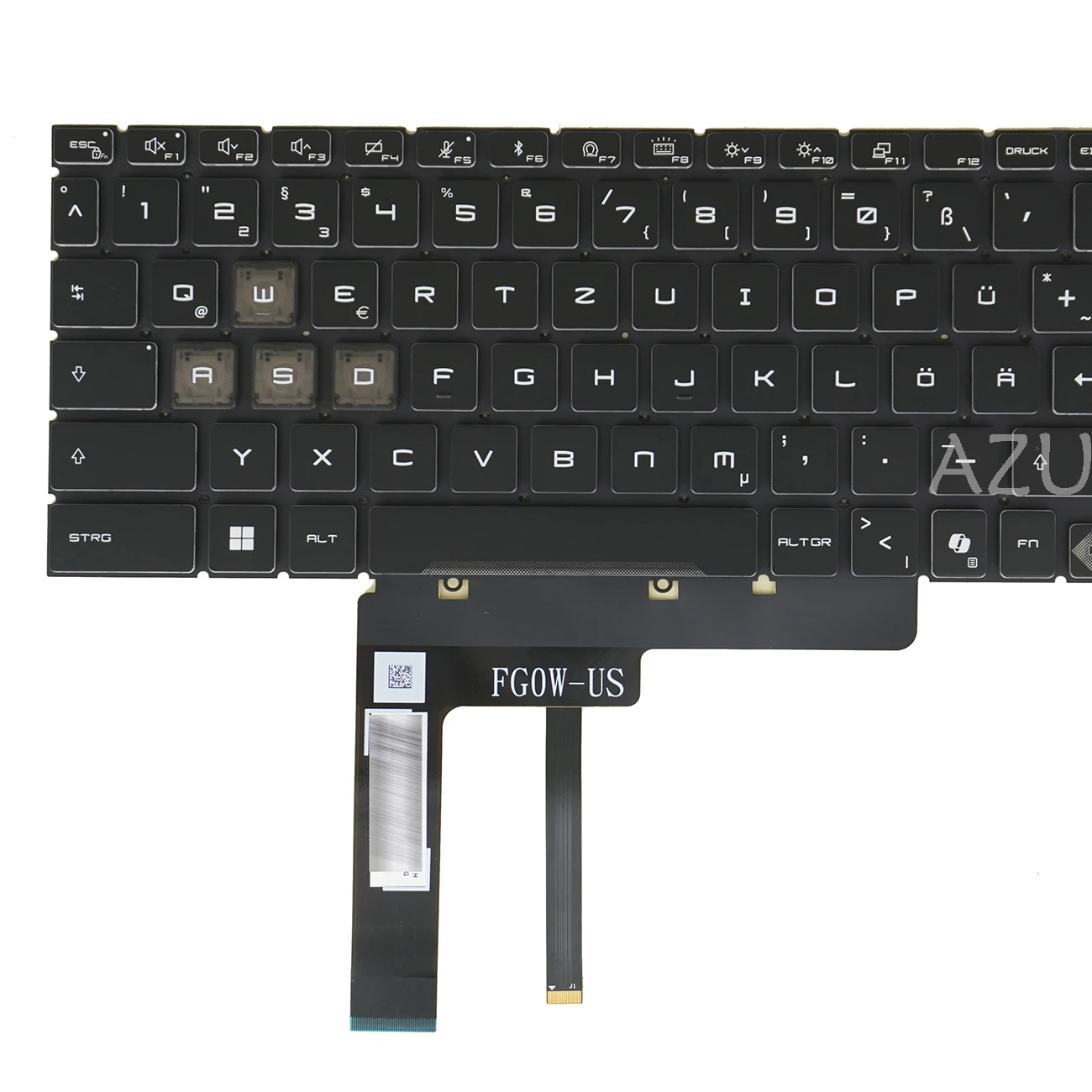 24-zone RGB backlit Keyboard For MSI Sword 16 HX B14VGKG, Vector 16 HX AI A2XW, MS-15M3,US German QWERTZ Spanish Taiwanese