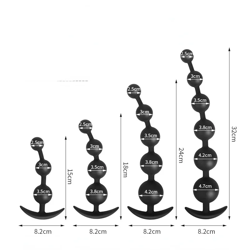 Bdsm-tapón Anal grande de silicona, cuentas anales, masturbación Anal, tapones para los glúteos, Juguetes sexuales eróticos para coqueteo, masaje de