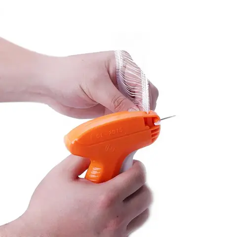 कपड़े लेबल गन कपड़े परिधान मूल्य लेबल टैग गन + 1000 बार्ब्स + 5 सुई अंकन DIY परिधान टैगिंग गन सिलाई उपकरण 10 best sales मूल्य बंदूक - №10