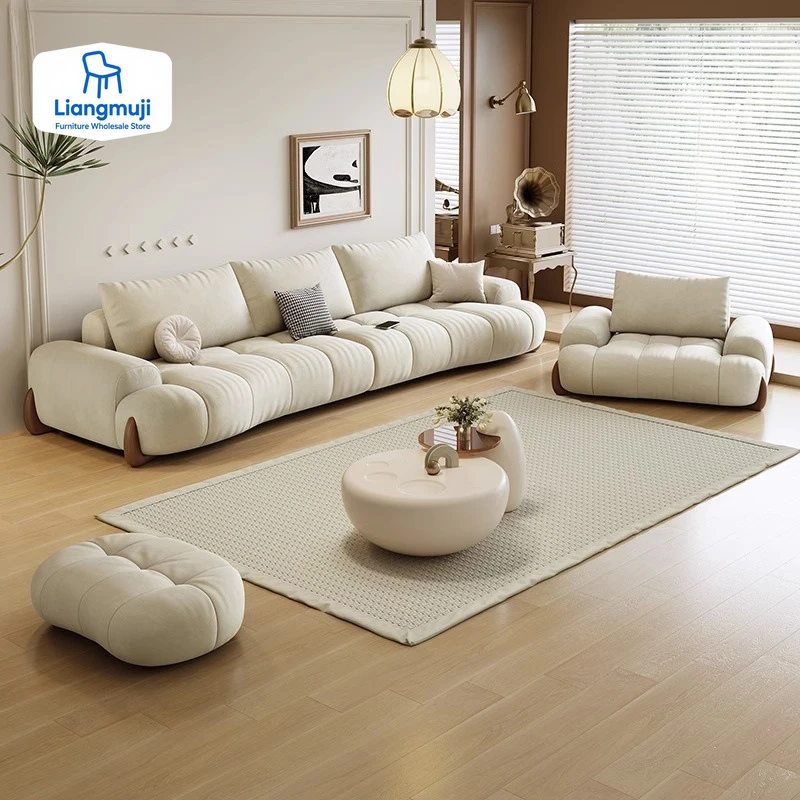 

Large Lounge Sofa Cheap Cushion Simple Curved Human Dog Bed Sofa Puffs Chaise Couches Sofa Europeu De Luxo Living Room Furniture