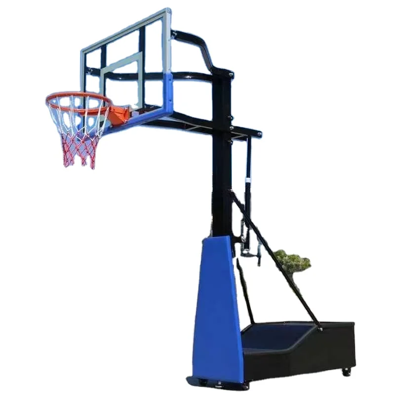 

Hottest Movable Electric-Hydraulic Portable Basketball Hoop Stand