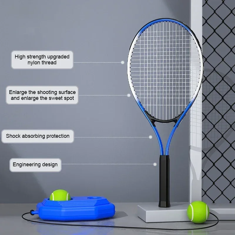 Raqueta de tenis de entrenamiento profesional, juego de raqueta de tenis interactiva para padres e hijos, a prueba de golpes, para principiantes,