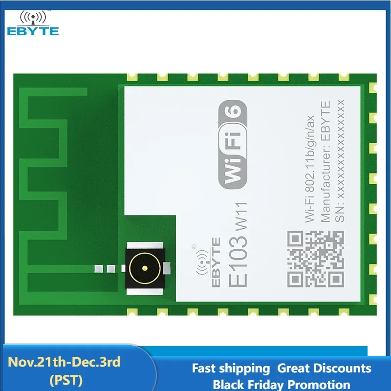 WIFI6 Module BLE5.1 EBYTE E103-W11 Support AT Command OTA Upgrade MQTT 10dBm High-Speed Data Transmission SMD Bluetooth Module