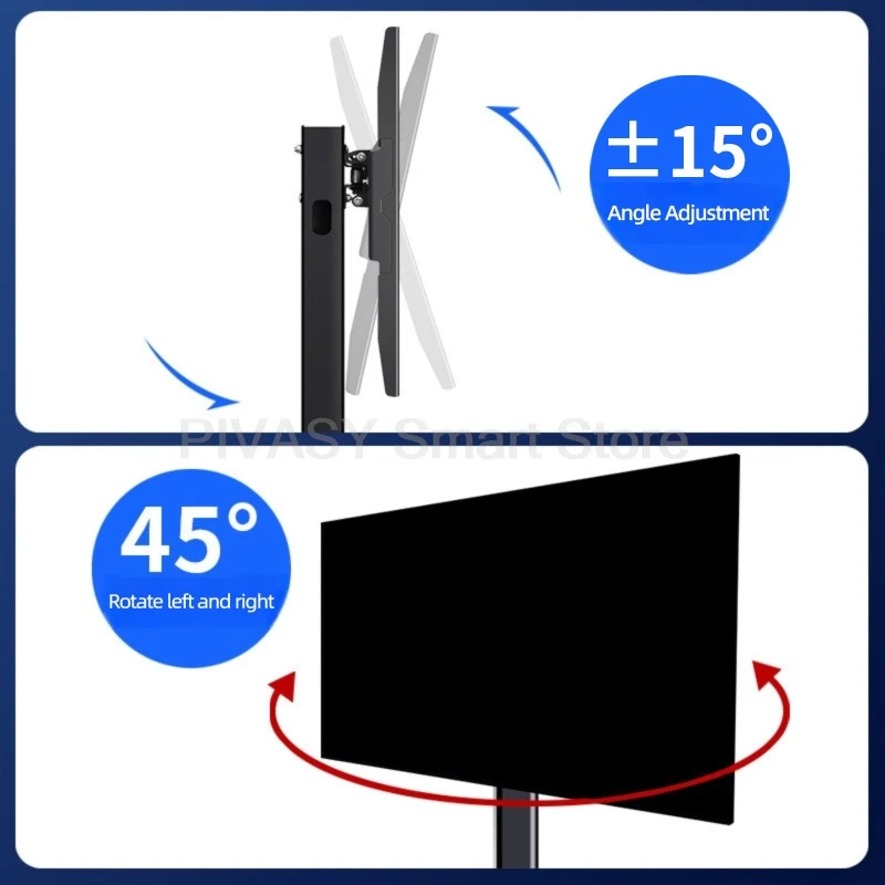 隠しテレビフロアスタンド垂直マウントユニバーサルすべてのブランド 32/42/55/60/65 インチドリル不要の目に見えないデザインテレビラック家庭用