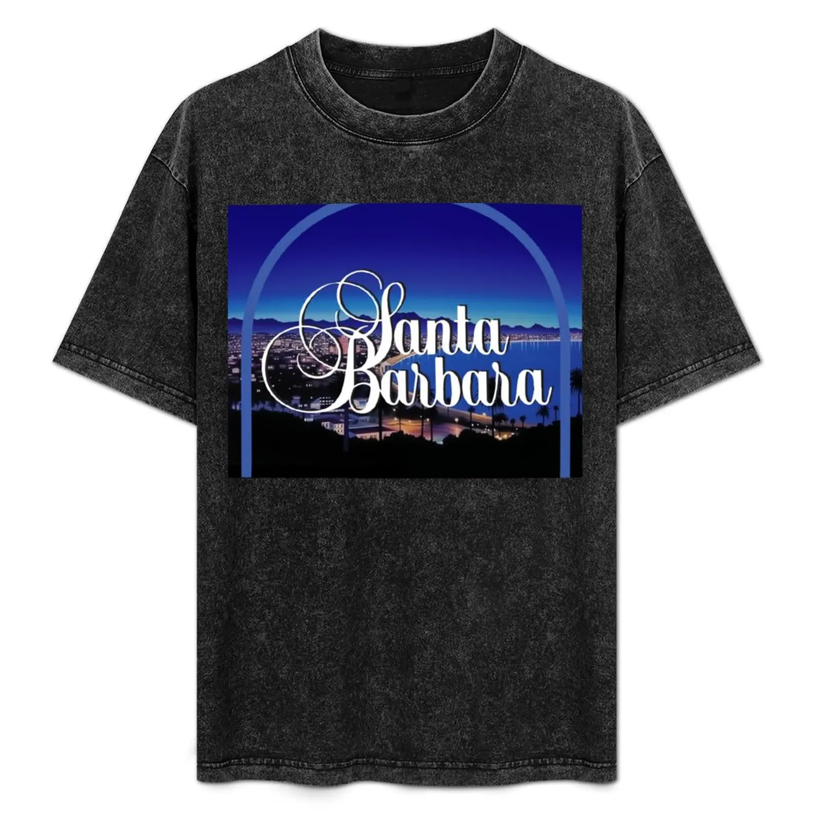 Camiseta com logotipo do programa de televisão diurno Santa Bárbara dos anos 80, camiseta respirável para viagem