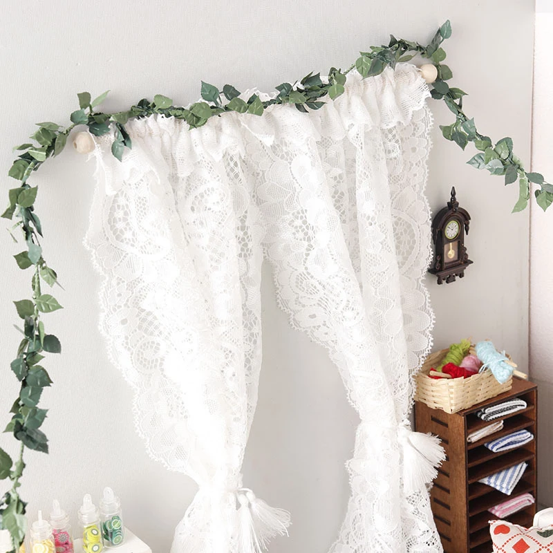 New 1/12 Dollhouse Simulation Rose Flower Vine Rattan Strip Model Dollhouse Miniature Garden Decoration Micro Scene Photo Props