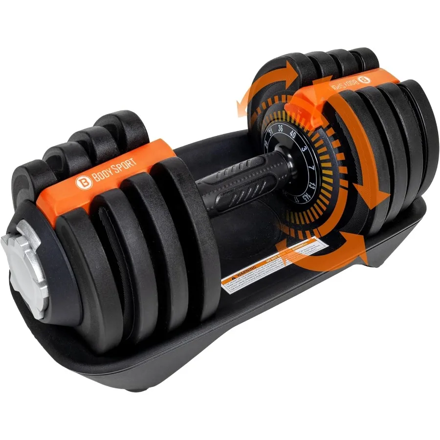 دمبل قابل للتعديل بوزن 40 رطلًا مع 12 وزنًا مجانًا من 3 إلى 40 رطلًا مثاليًا للتدريبات الرياضية المنزلية المدمجة والفعال #1