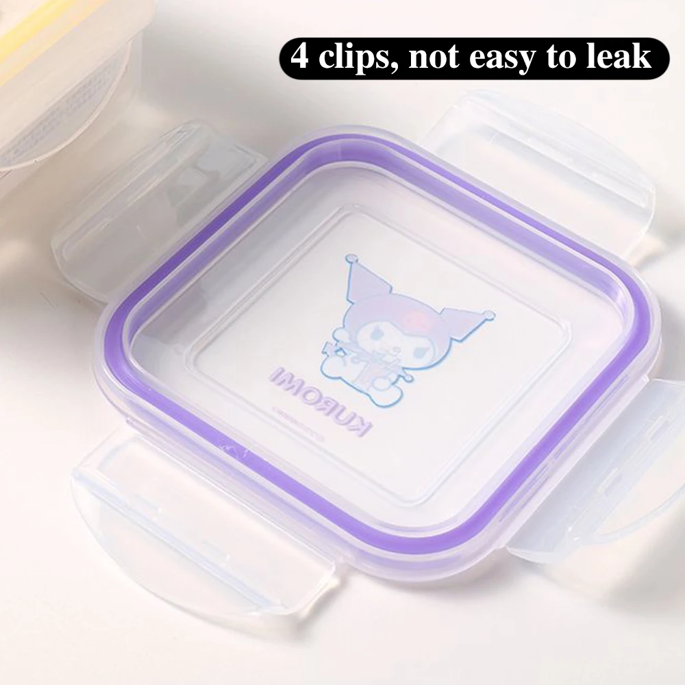 300/900ML Saniro Kuromi Cinnamoroll Lunch Box Pochacco Student Eco-friendly Bento Box Tableware Food Storage Container Portable image 4
