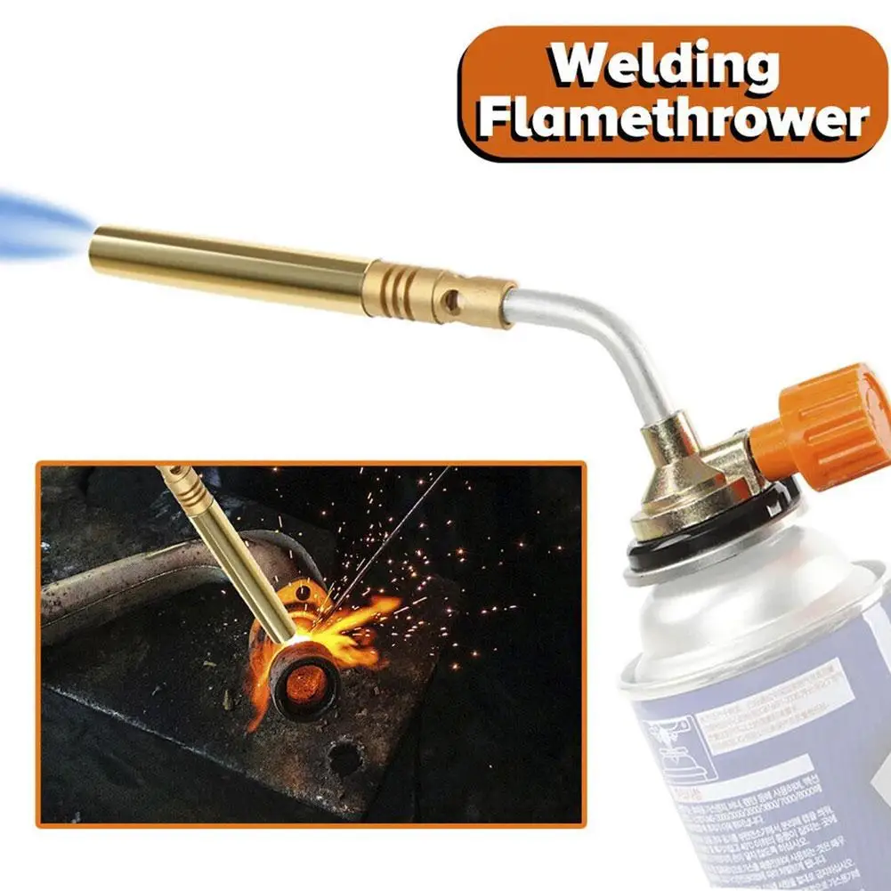 Butane Burner Welding Gas Torch Flame Gun Brazing Flamethrower Outdoor Camping BBQ Portable Soldering Heat Gun