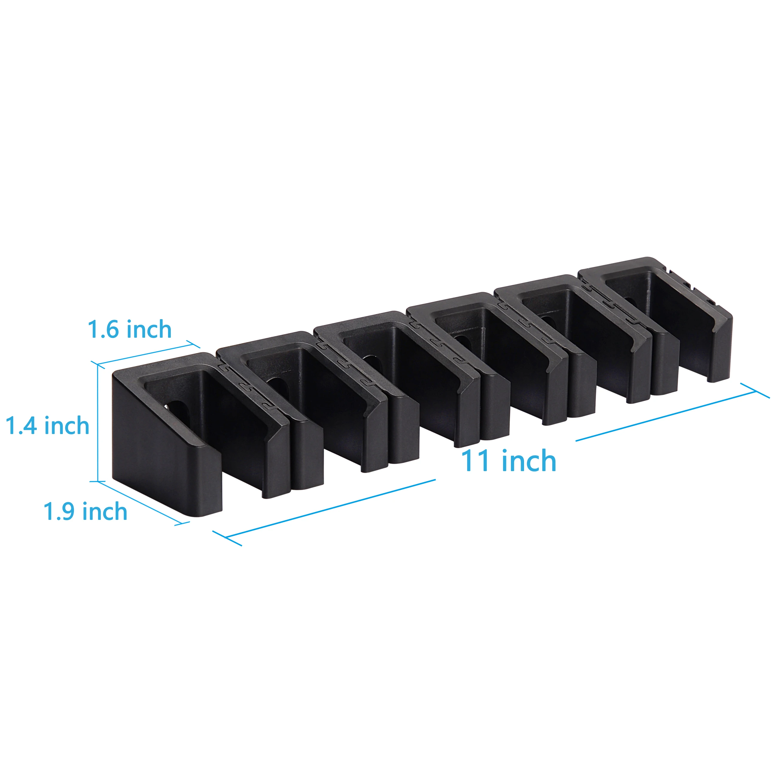 ABS 6 Standard Double Stack Mag Rack Wall Mount Magazine Display Detachable Fit Glock 17, 19, 26, 31, 32, 33, 34 Mags Storage