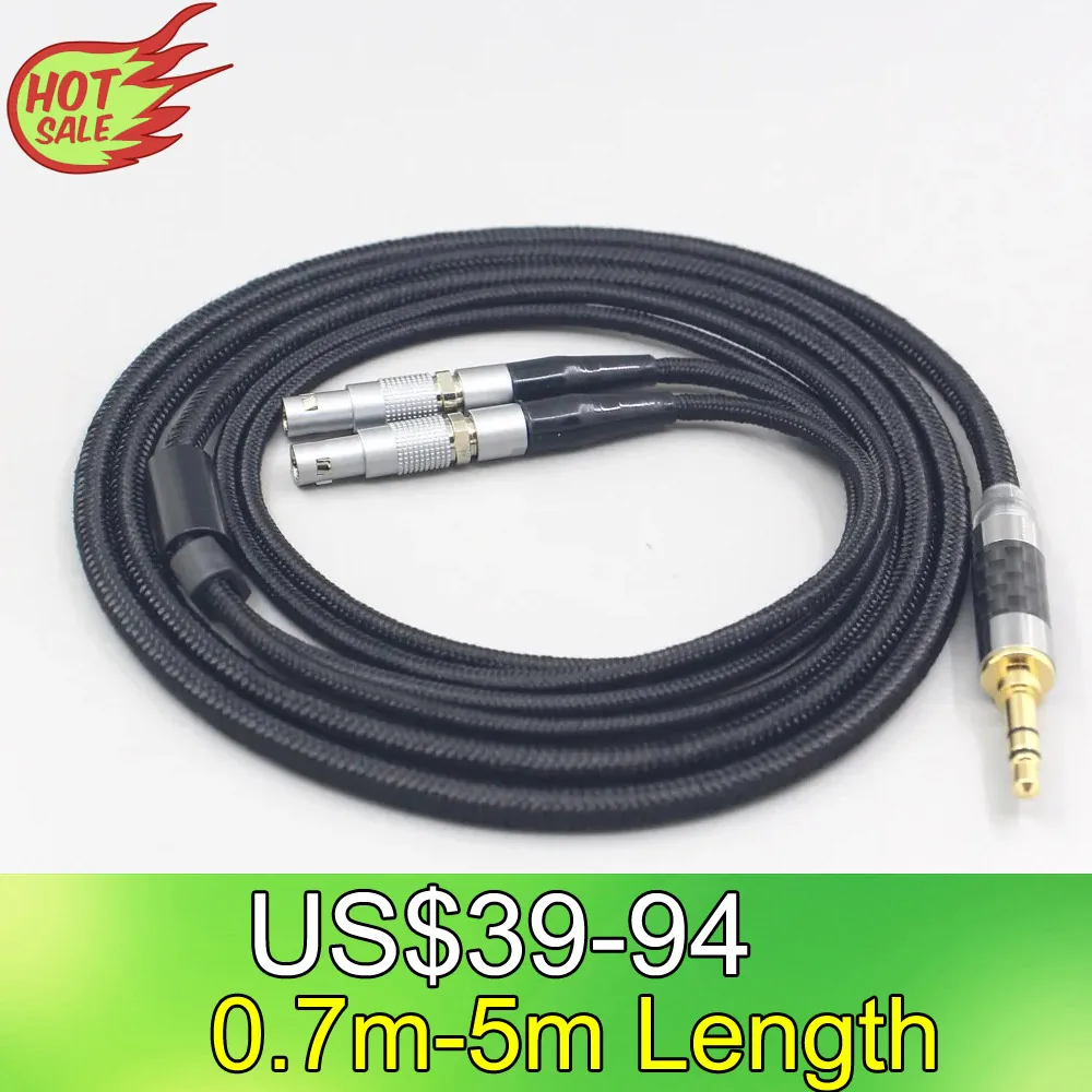 

6.5mm XLR Super Soft Headphone Nylon OFC Cable For Ultrasone Veritas Jubilee 25E 15 Edition ED 8EX ED15 Earphone LN007529