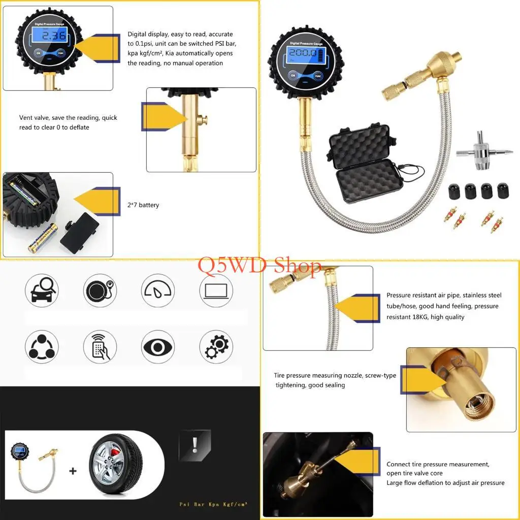 

Q5WD Laine Lauge 200 фунтов на квадратный дюйм в темноте 4 для крышек клапанов 4 для ядер и кнопки выпуска клапанов включают