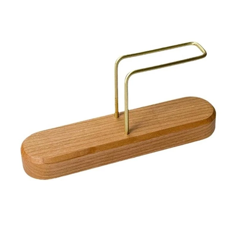 

652F Paper Rack Stylish Wooden Filtering Papers Stand Fan Shapes Filter Tissue Holder Ornament Gift for Coffee Lovers