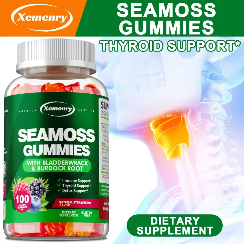 

SEA MOSS Gummies - Supports Thyroid Health Anti-aging Antioxidant Improve Immunity Detox Beauty Health