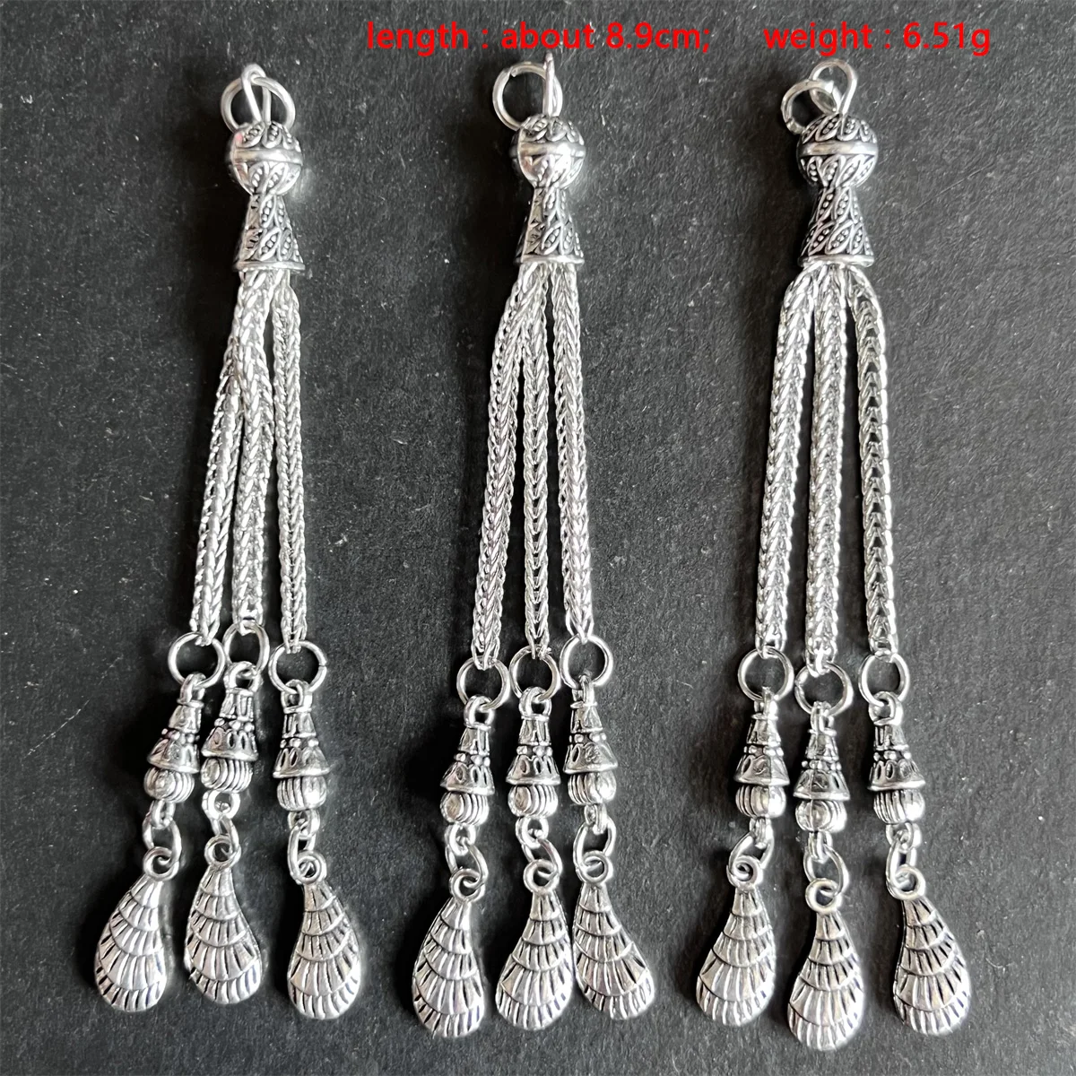 2pcs Turkish national emblem starmoon rosary pendant metal tassel for jewelry making DIY prayer bracelet necklace accessories