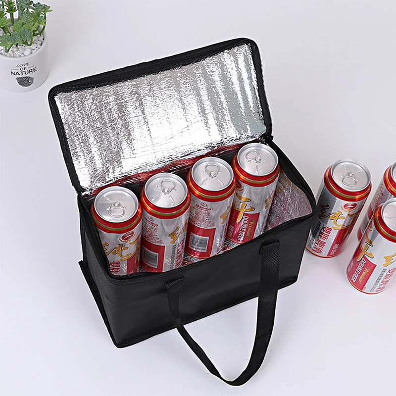 Portable Lunch Cooler  Beer Delivery Bag Folding Insulation Picnic Ice Pack Food Tote Thermal Bag Drink Carrier Insulated Bags