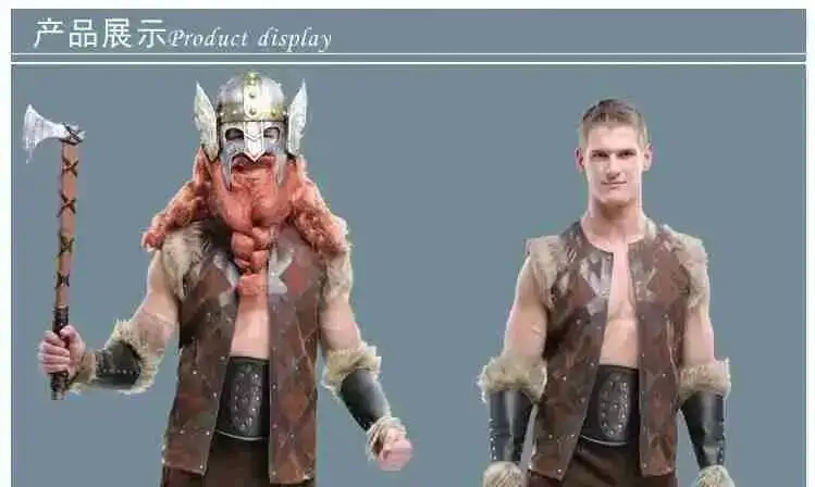 Aboriginal Cosplay Nordic Halloween Costume Costume Adult Male Viking Savage Clothing Costume Carnival Costumes for Men Fancy