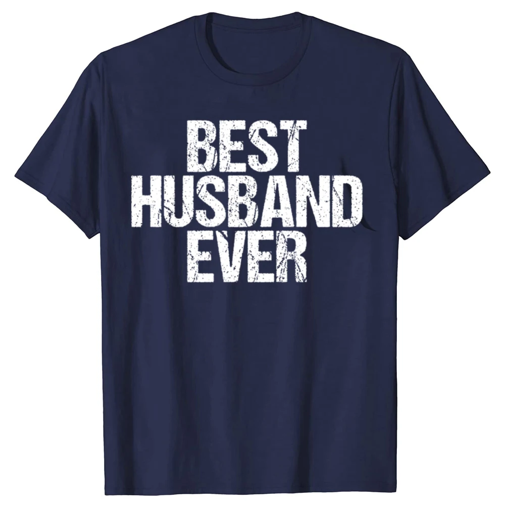 Lustiges T-Shirt mit Aufdruck „Bester Ehemann aller Zeiten“ für Männer und Frauen, modisches, lässiges T-Shirt aus 100 % Baumwolle, locker sitzend, übergroß, für Papa, cooles Humor-T-Shirt – Detail 3