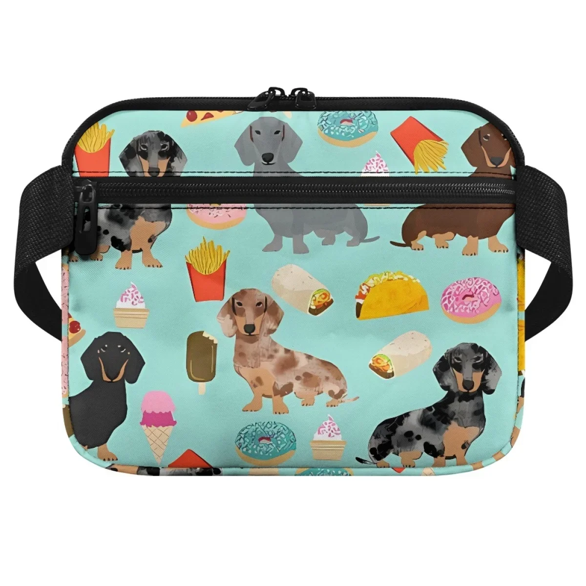 Multi Compartimento Utilitário Hip Bag, Enfermeira Belt Organizer, Ferramenta Bolsa de cintura, Designer Dachshund, Casual Carry Fanny Pack, Presente, Novo