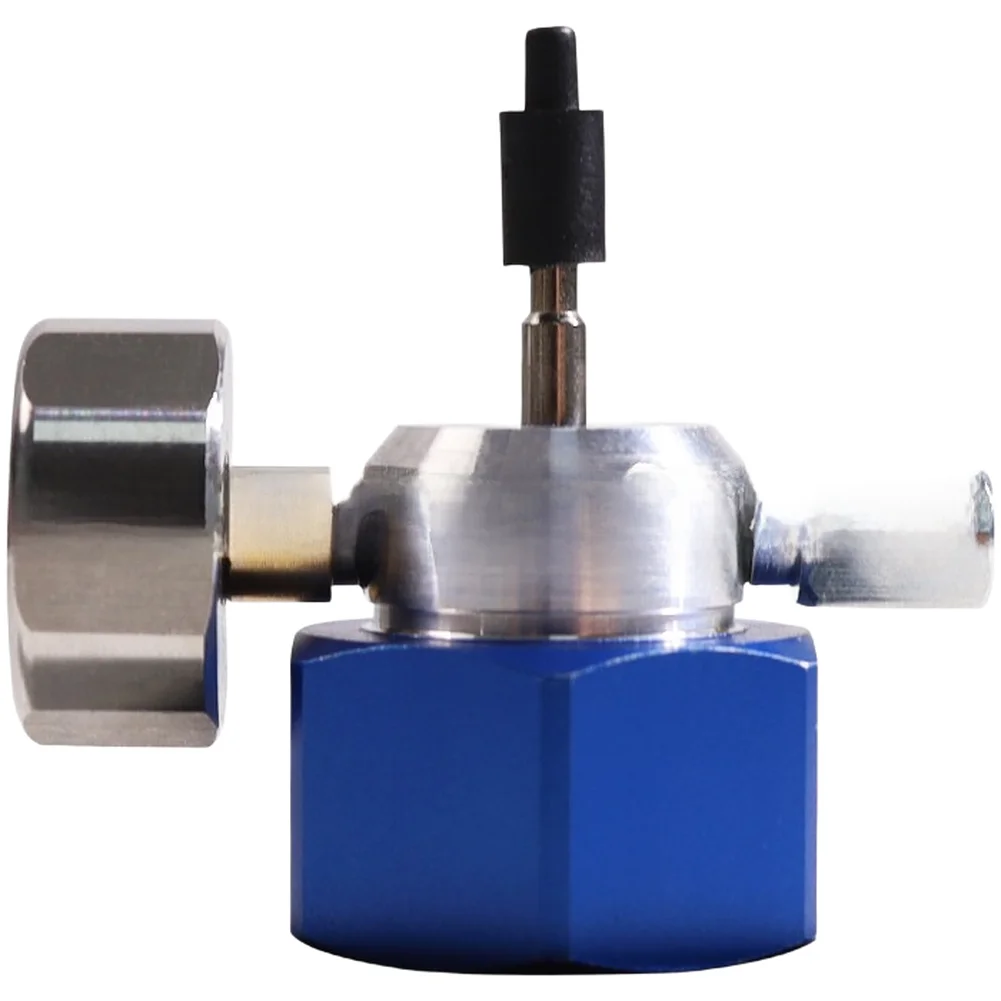 Propane Refill Adapter Blue Propane Gas Valve Adapter With Pressure Gauge And Bleeder Switch Use With Propane Camping Tank