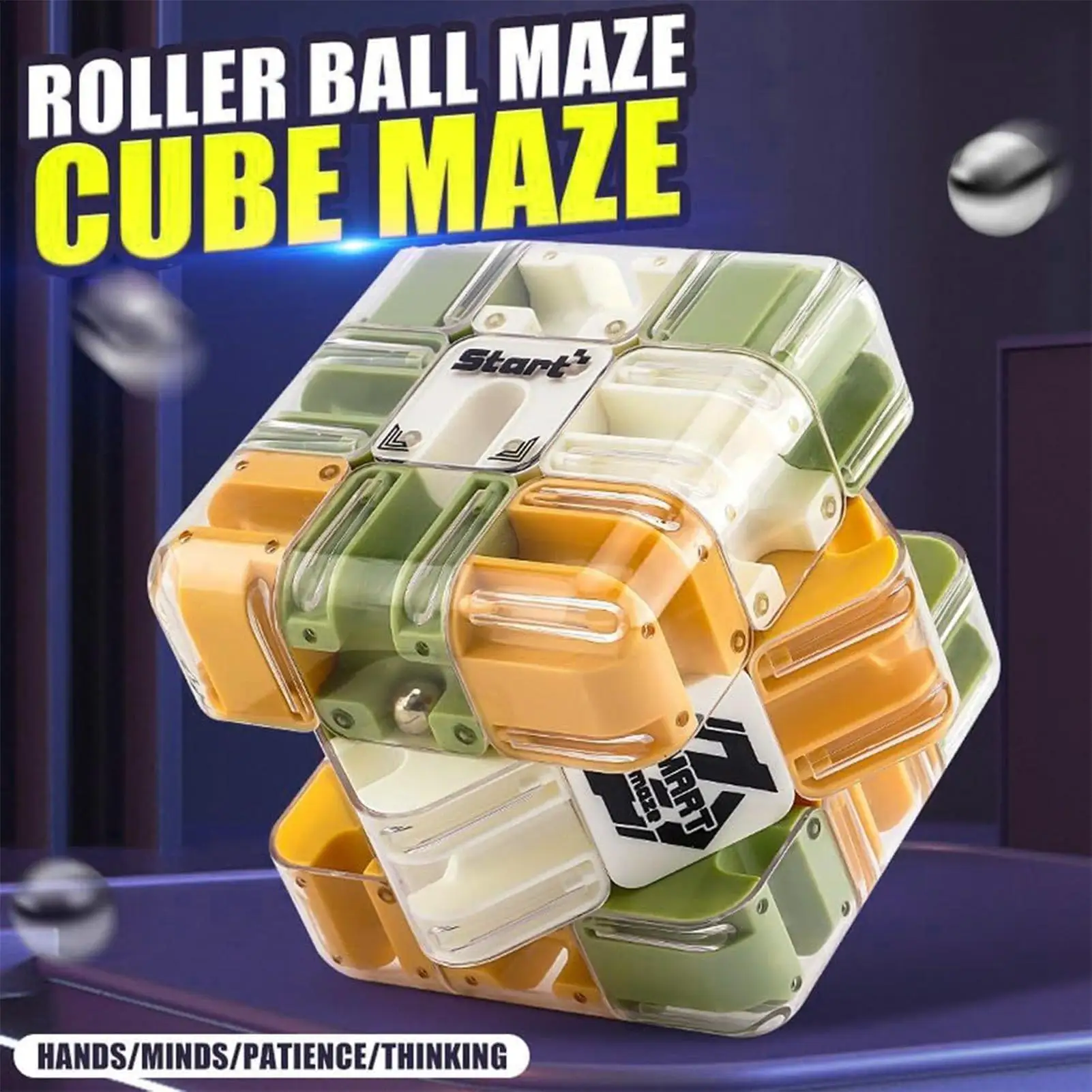 3D Maze Magic Cube Puzzle Toy Labyrinth Rolling Ball Magic Cube Release Stress Autism Anxiety Adult Kids Relief Anti-Stress toys
