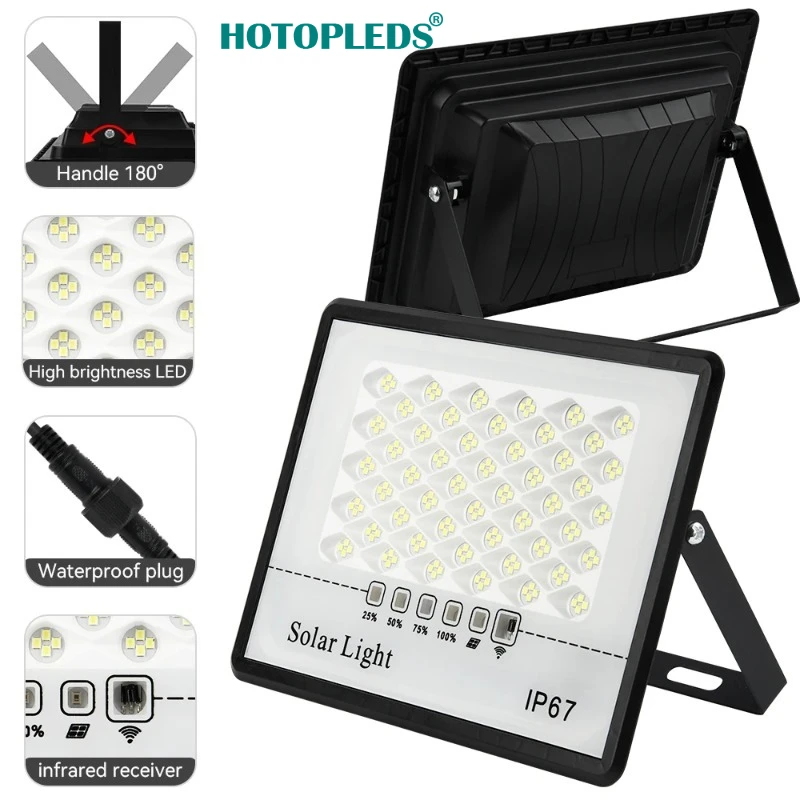 حار بيع الغجر ضوء الشمس Huimin جديد في الهواء الطلق حديقة LED ضوء الفيضانات مصباح التحكم عن بعد مصباح التحكم عن بعد #4