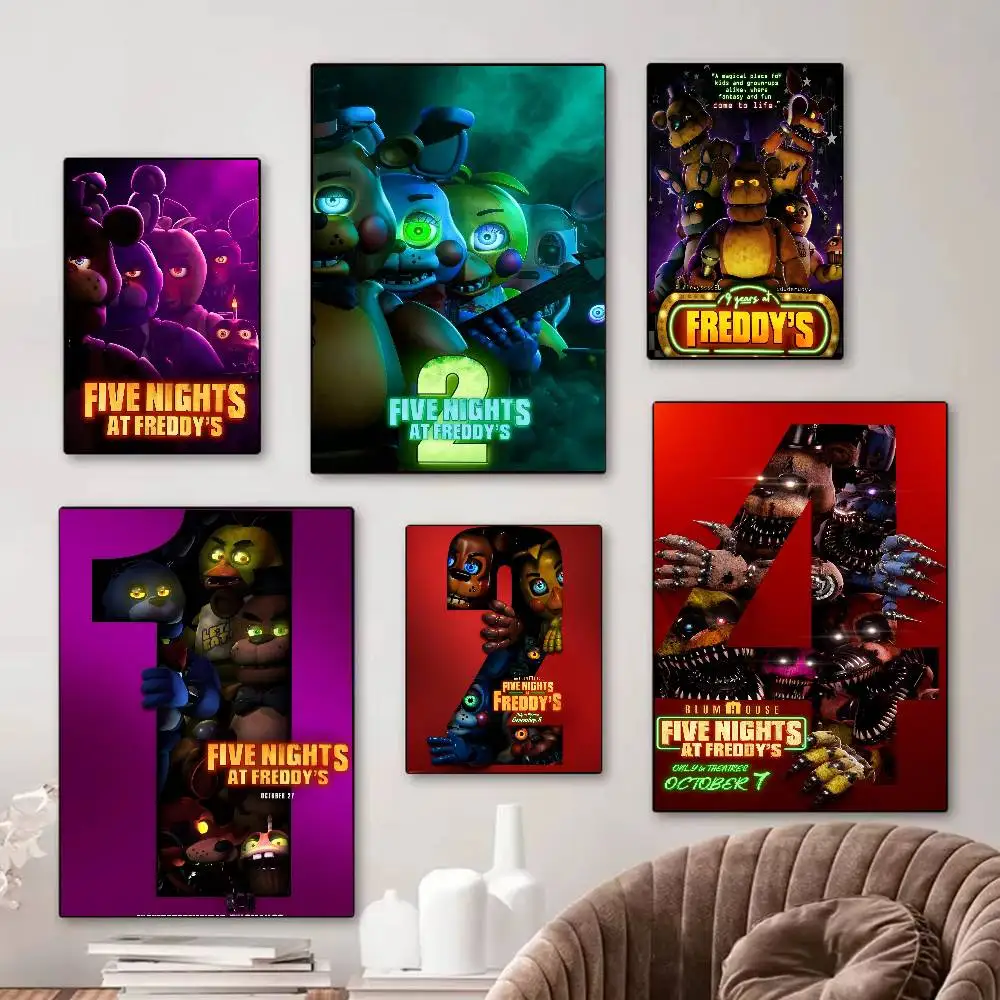 Fnaf Five Nights At Freddys M Selbstklebendes Kunstposter, Whitepaper-Drucke, Poster, Kunstwerke, ästhetische Kunst, Wandmalerei