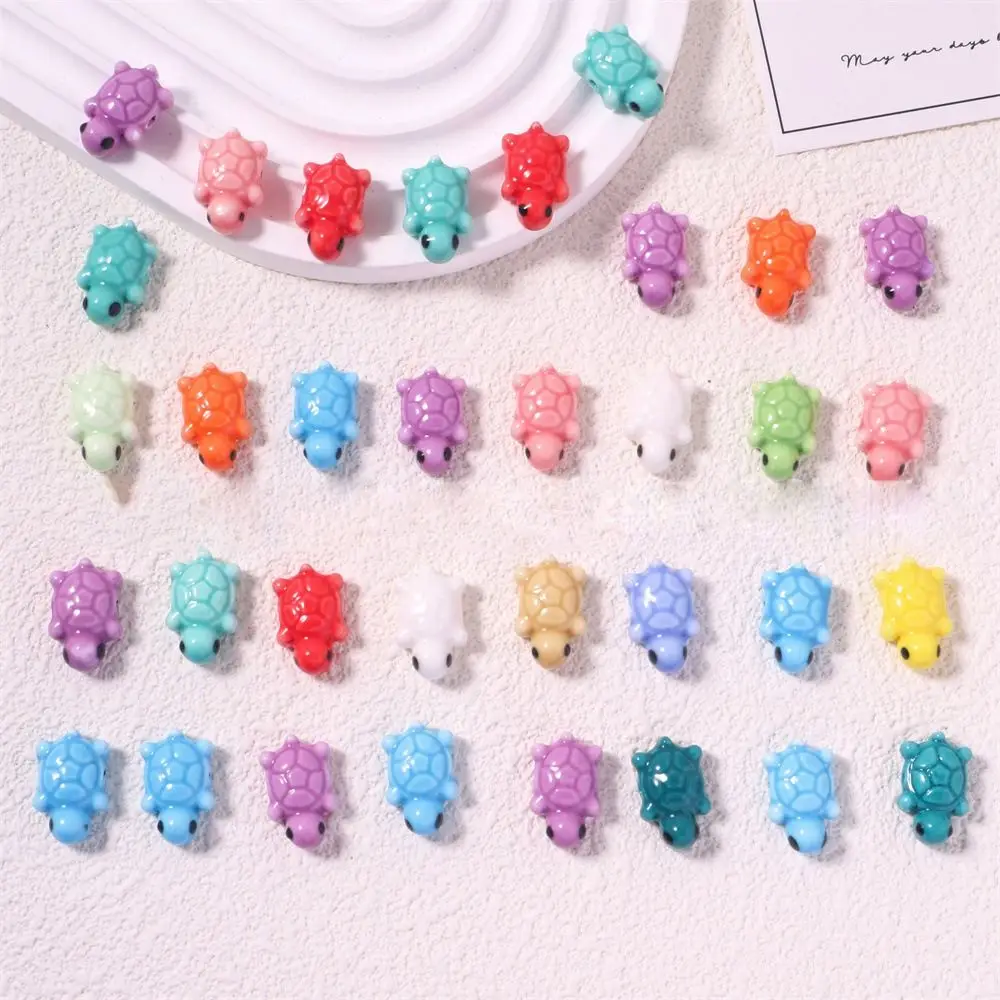 10 pçs artesanal artesanato bonito tartaruga grânulo cor fresca cerâmica espaçador contas soltas pulseira fazendo kit moda