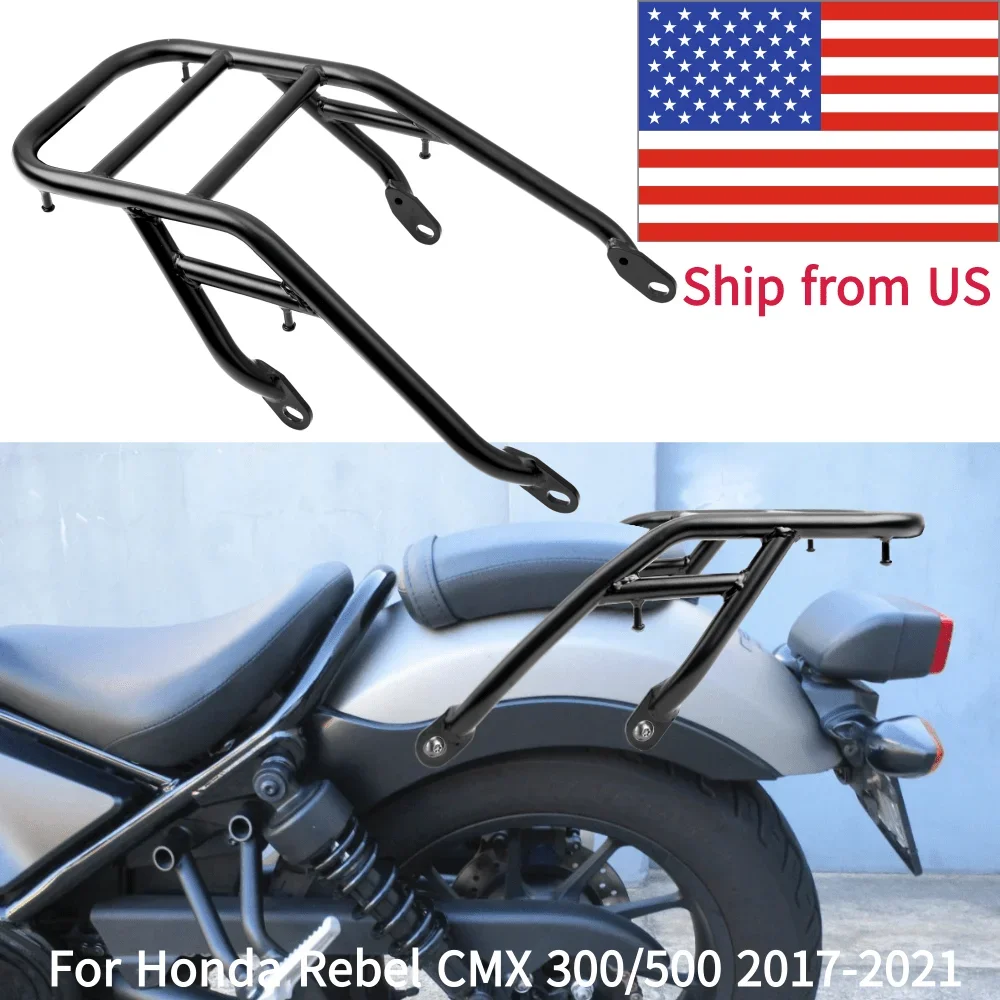 

Motorcycle Rear Carrier Fender Luggage Rack Passenger Grab Handle for Honda Rebel CMX300 500 CMX 300 CMX500 2017-2022 2018 2019