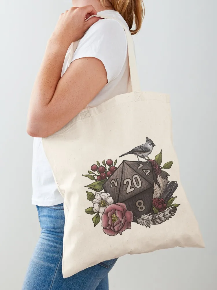 Druid Class D20 - Tabletop Gaming Dice Tote Bag Customizable tote bag great bag for beach