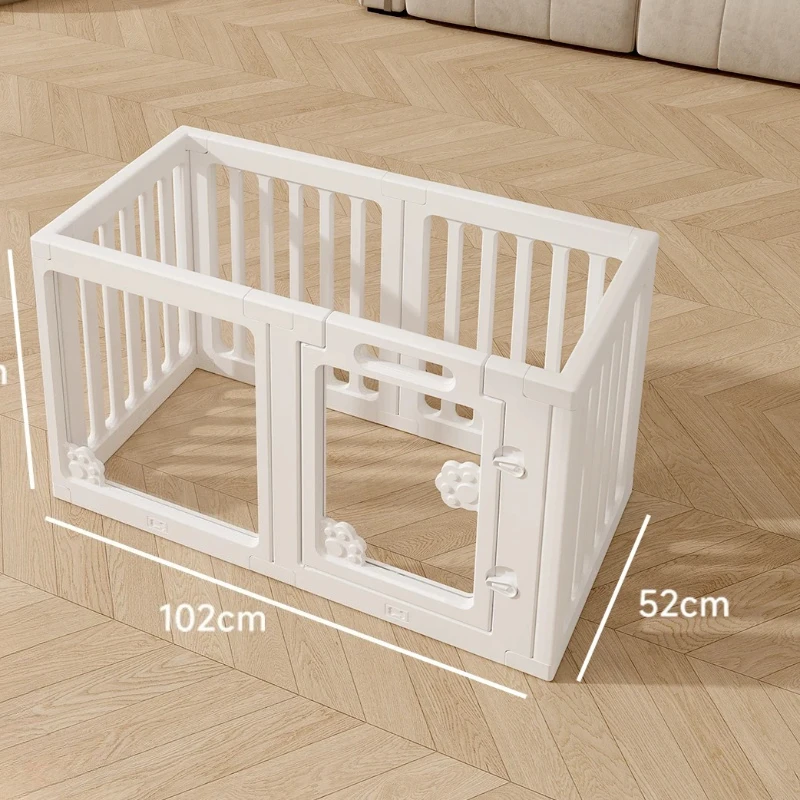 Grating Nordic Dog Fence Kennel Folding Acrylic Supplies Modular Dog Fence Balcony luxury Barrera Para Mascotas Pet Supplies