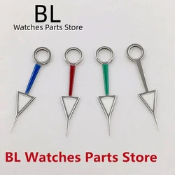 BLIGER Watchparts New NH34 GMT Watch Hand Green Luminous Fit DG3804 Movements Painting Silver Red Blue Green