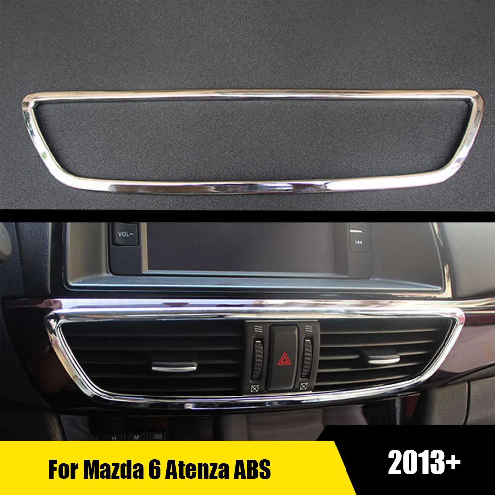 For Mazda 6 Atenza ABS Chrome AC Switch Button Cover Trim Center Console Decoration Bezels Car Styling Auto Interior Accessories