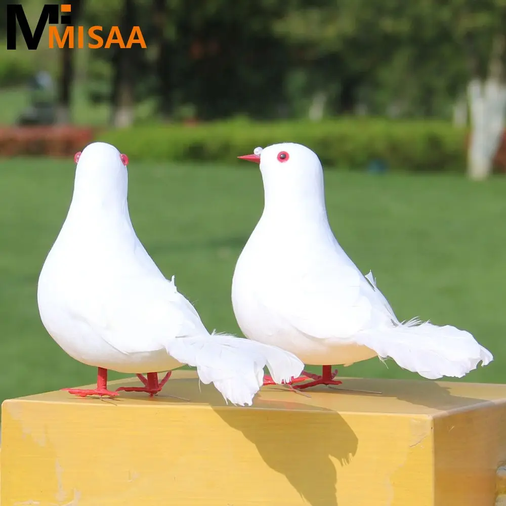 Wedding Decoration Crafts Charming High Quality 25 * 8 * 15cm Unique Used For Wedding Decoration Eye-catching Artificial Pigeon