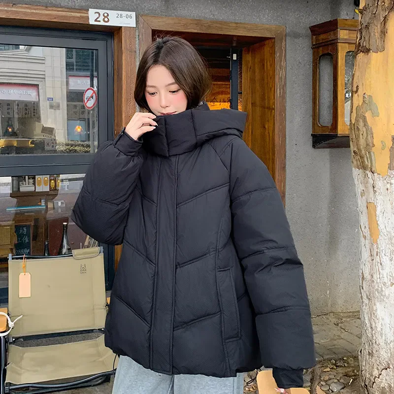 Nuovo inverno addensare caldo Parker cappotti coreano sciolto corto con cappuccio piumino imbottito in cotone capispalla da donna vestiti di pane