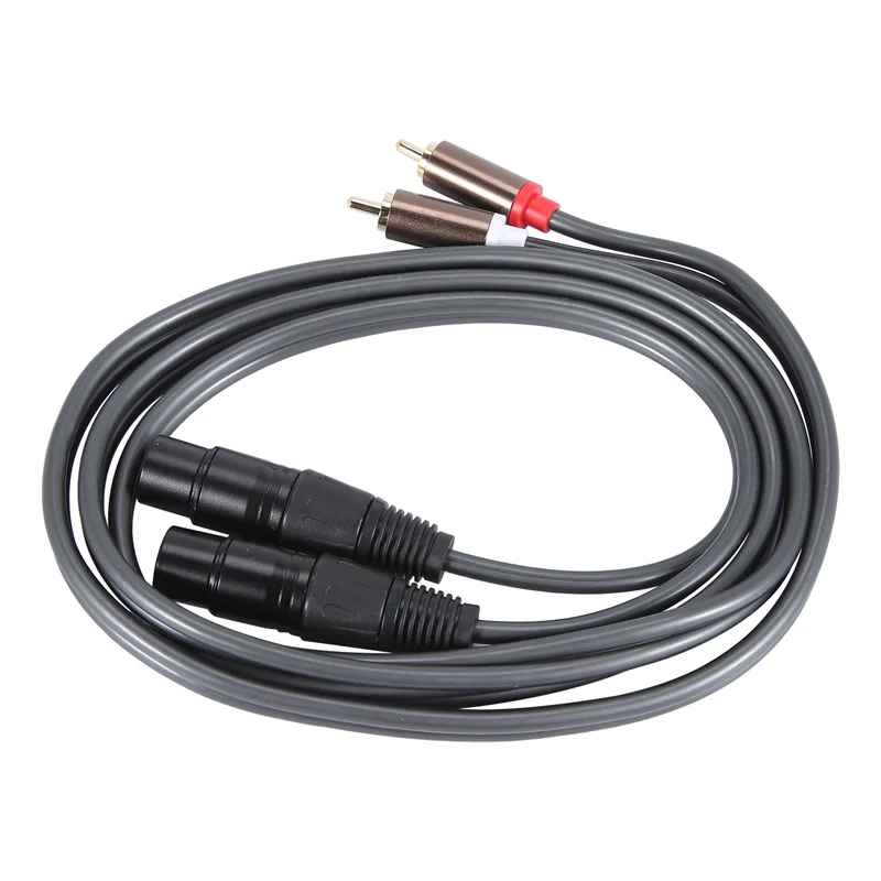 AED7-Dual Female Xlr To Rca Cable,Heavy Duty 2 Xlr Female To 2 Rca Male Patch Cable Hifi Stereo Audio Connection Cable Wire