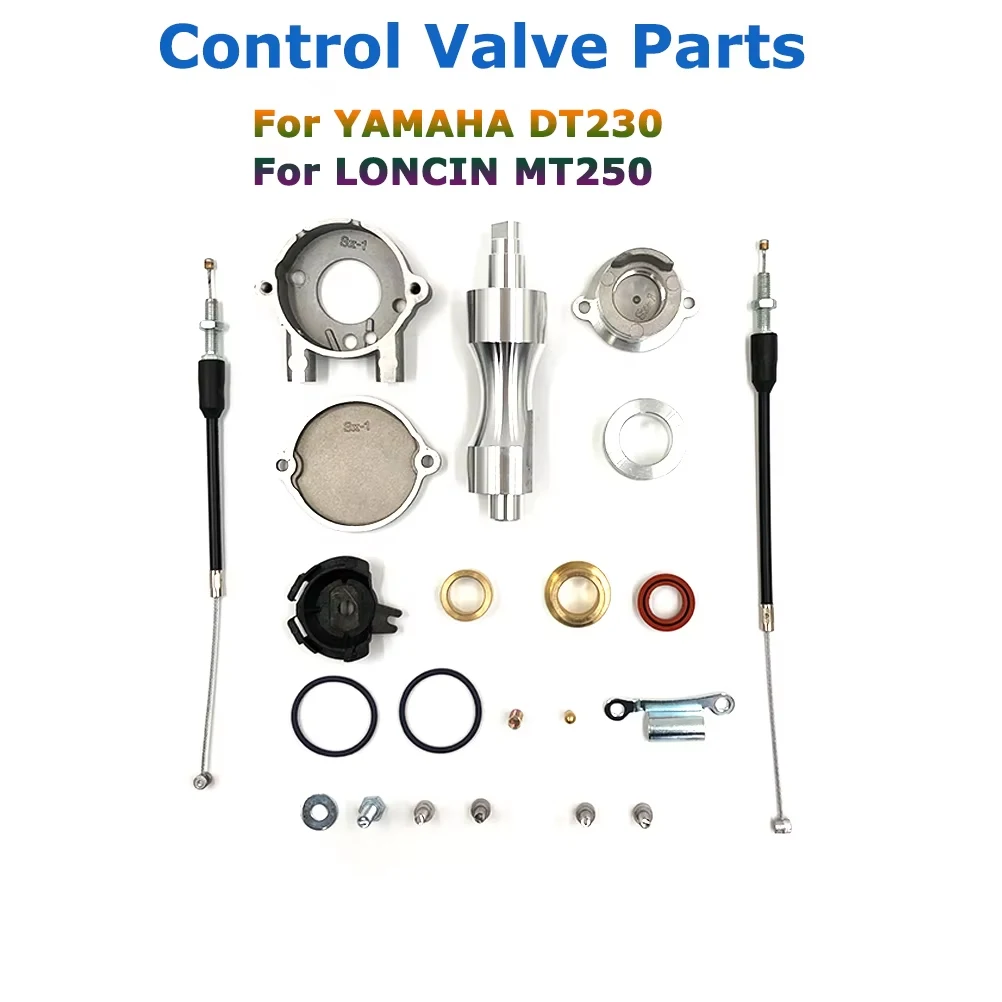 Motorcycle Engine Control Valve Repair Parts For YAMAHA DT230 LONCIN MT250 Switch Exhaust Cable Seal Bushing Spring Sleeve Kit
