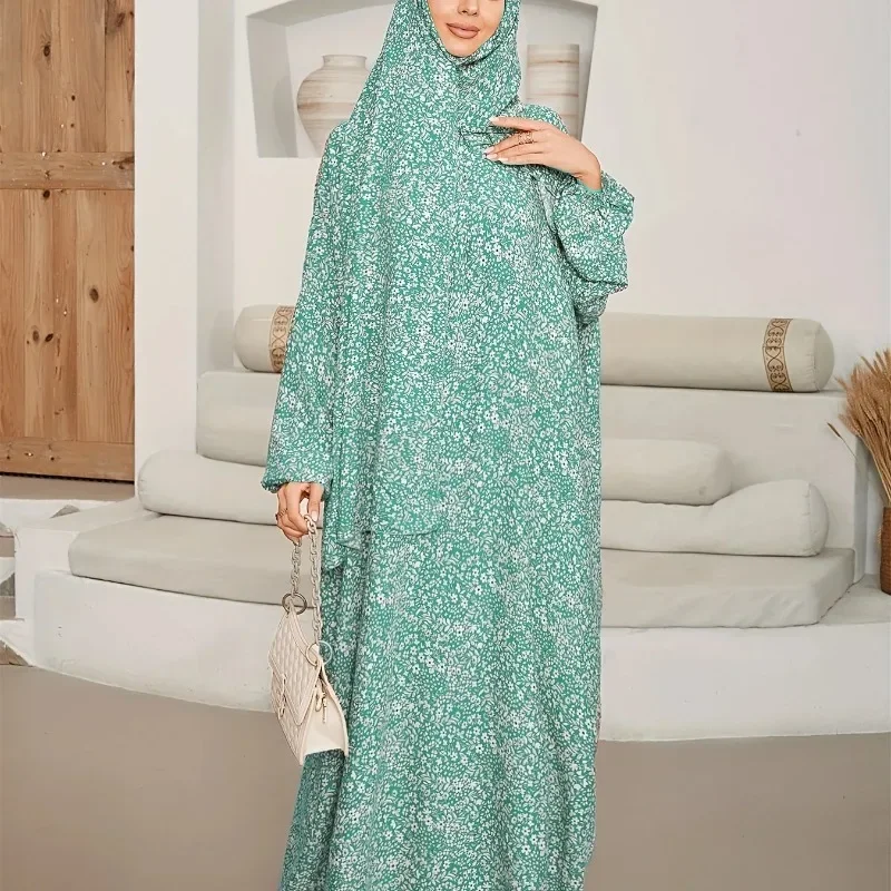 

New Women's Muslim Prayer Abaya Dress Long Islamic Full Cover Modest Gown for Ramadan Eid Mosque