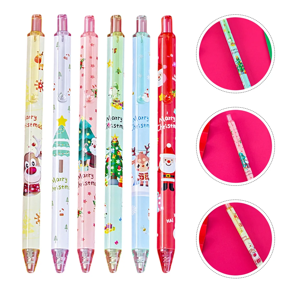 

24 Pcs Christmas Gel Pen Adorable Portable Prize Writing Pens Cute for Girls Plastic Student Signature