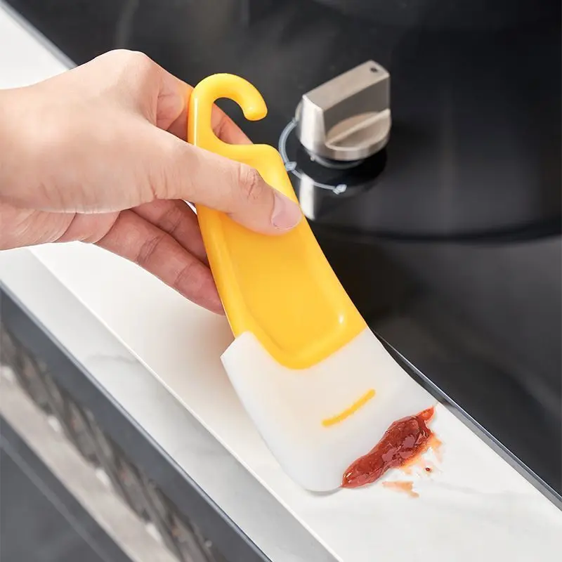 1Pc Kitchen Cleaning Knife Silicone Material Multifunction for Refrigerator Hood Pan Oil Bottom Cleaning