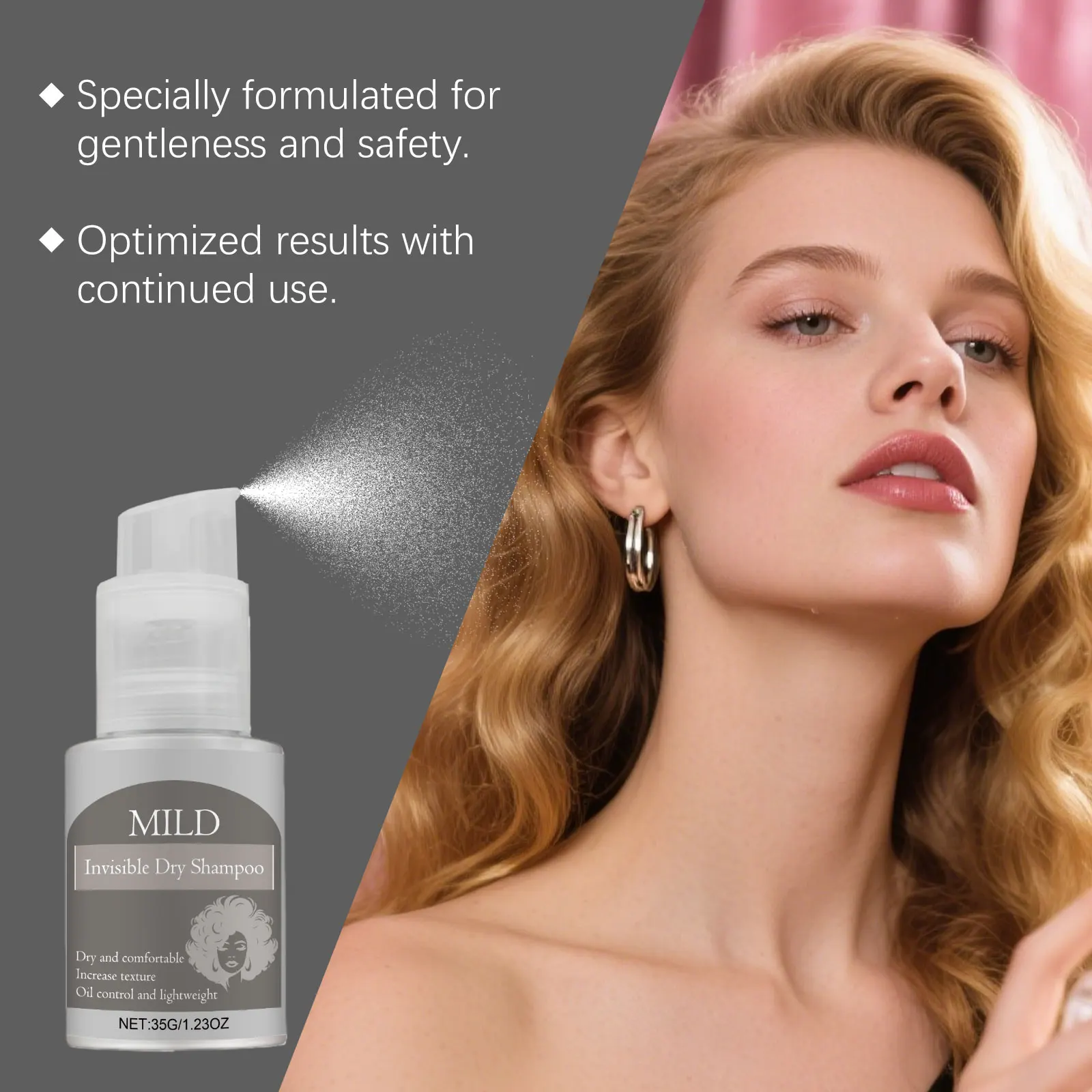 Hairs Dry Cleaning Powder Spray Oil Control Volumizing Hair Instant Refresh No Water Needed Smoothing Portable Cleansing Shampoo