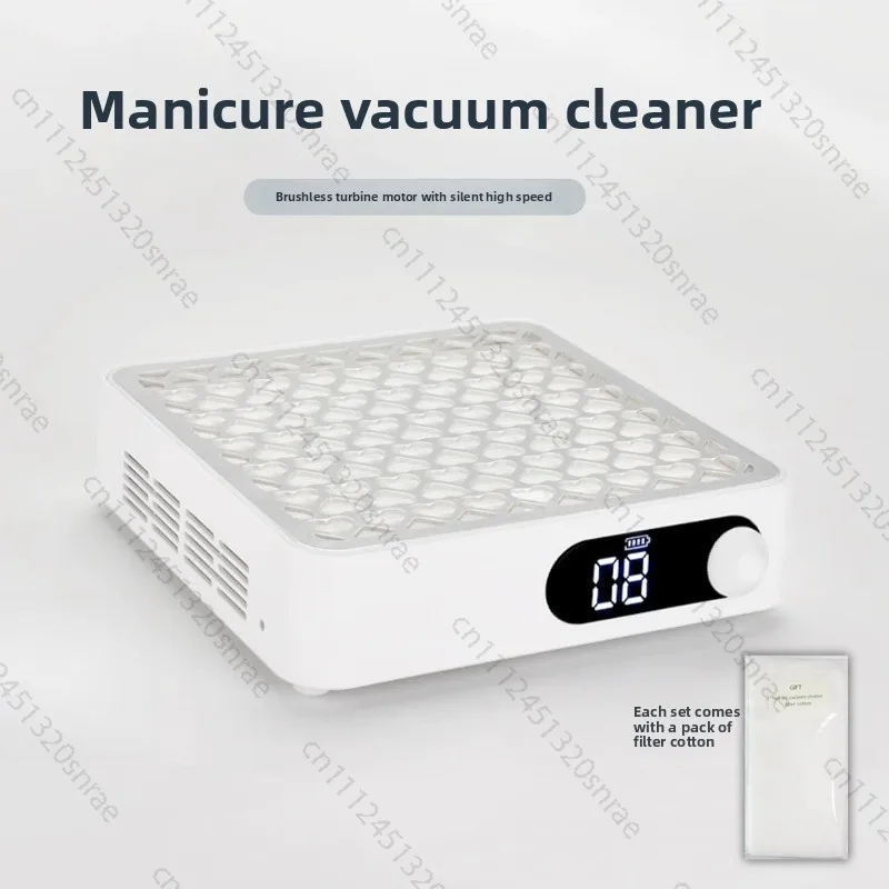 Nail Art Vacuum Cleaner, Desktop Plug-in, Professional Nail Dust Machine, Brushless Motor, Special Tools for Nail Salons