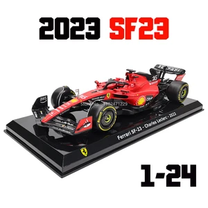Bburago-Car Light Car, Ferrari SF23 16 # Leclerc 55 # Sainz, Formel 1 Simulation, Handwerkskollektion, F1 2023, 1:24 8 Hauptverkaufsautos Formel 1 - №6